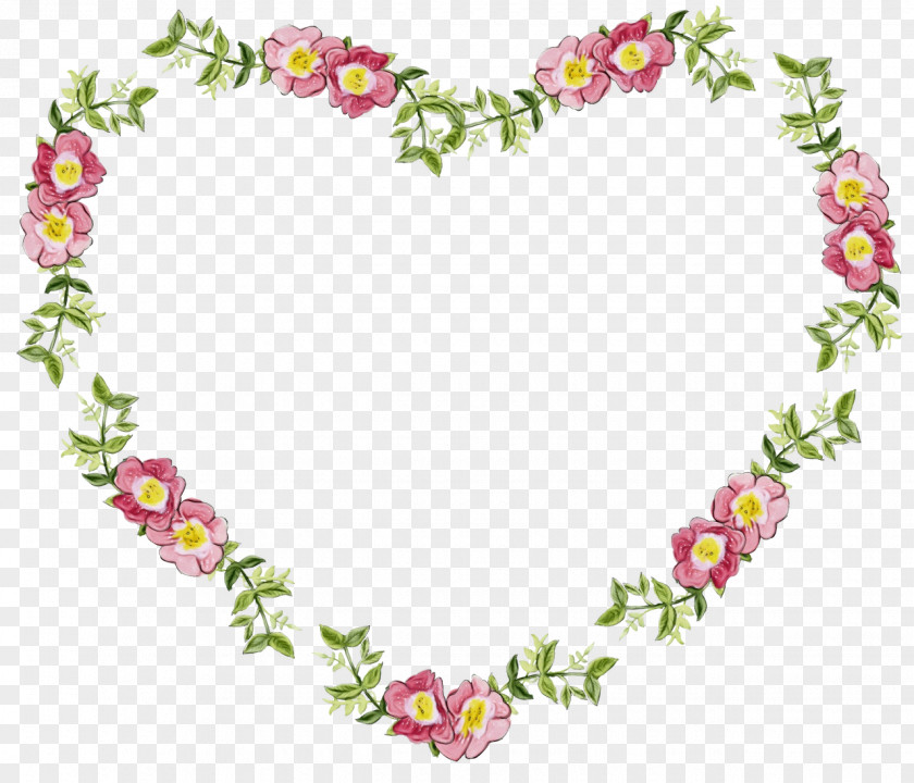 Flower Plant Heart Pink Lei PNG