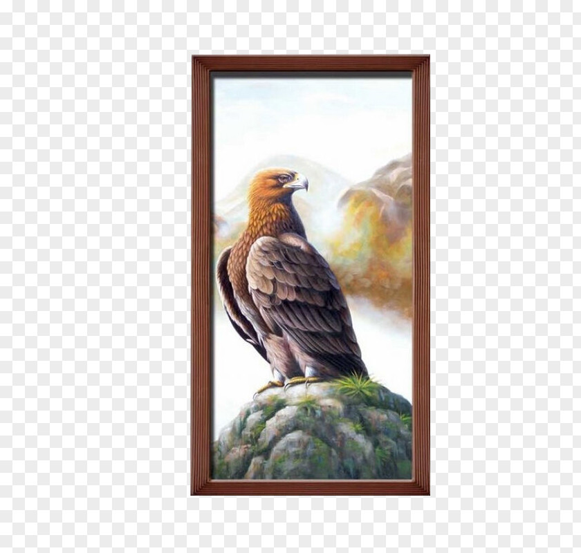 Golden Eagle Creative Painting Oil Ink Wash PNG