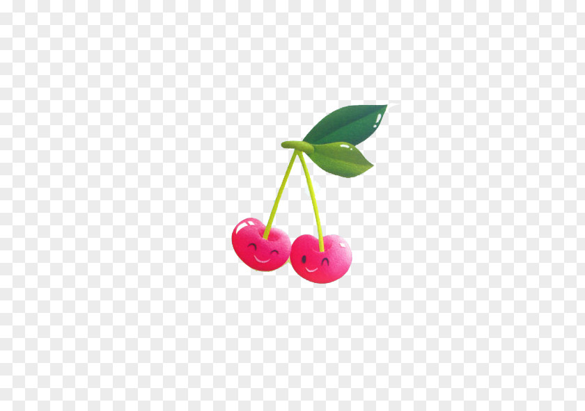 Cartoon Smiley Cherry Drawing PNG