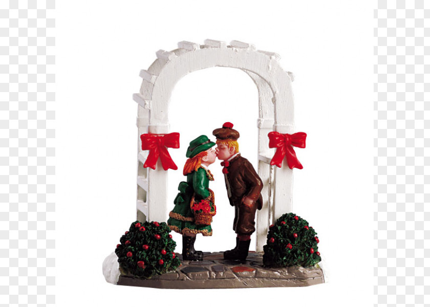 Christmas Ornament Village Mistletoe Kiss PNG