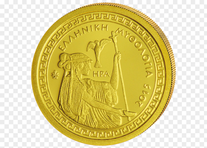 Coin Gold Hera Greek Mythology PNG