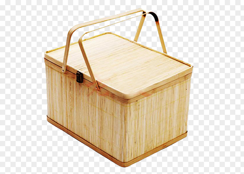 A Bamboo Frame Picture Material Box Basket PNG