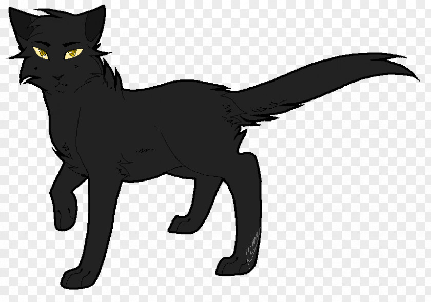 Cartoon Warrior Cat Drawings Black Domestic Short-haired Whiskers Super Edition Series PNG