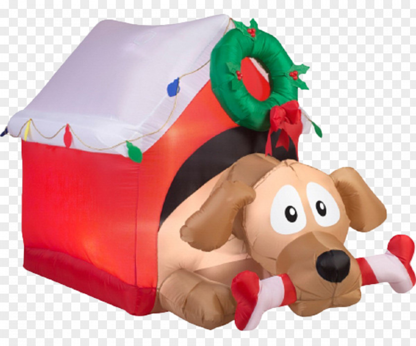 Dog Santa Claus Candy Cane Christmas Decoration PNG