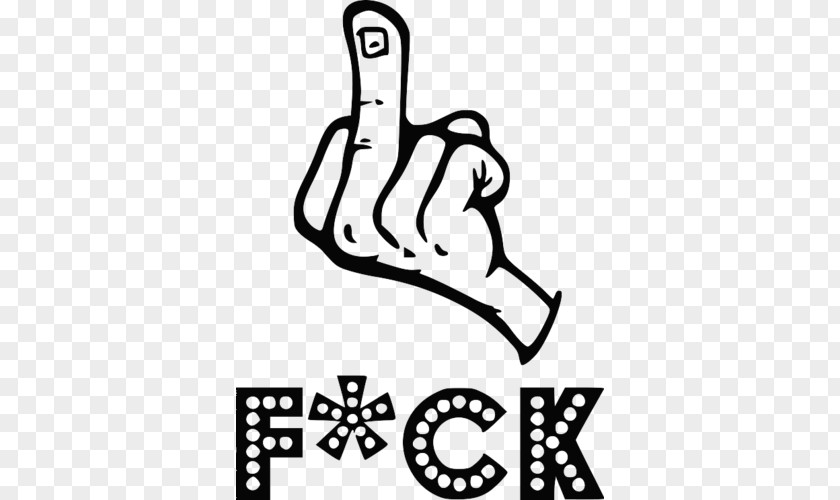 Fack Sticker Middle Finger Adhesive Digit PNG