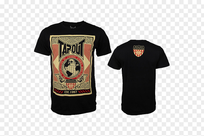 T-shirt Logo Sleeve Tapout Font PNG