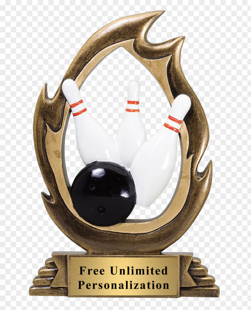 Trophy Award Ten-pin Bowling Commemorative Plaque PNG