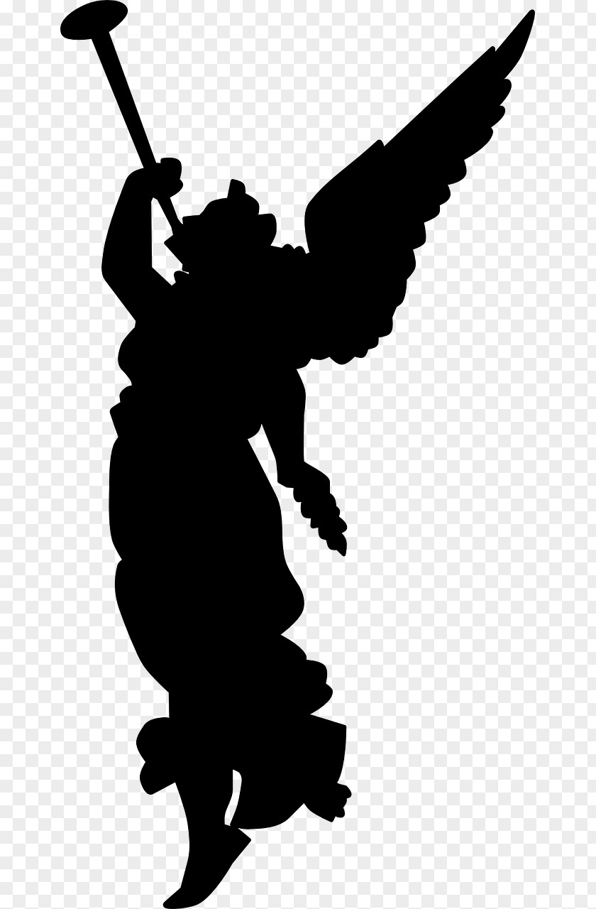 Christmas Silhouette Angel Clip Art PNG