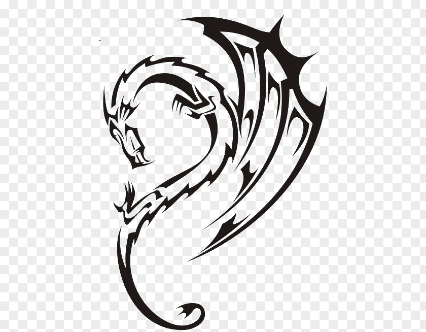 Dragon Tattoo White Chinese PNG