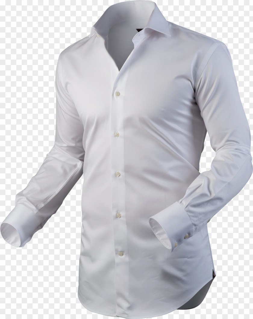White Collar T-shirt Dress Shirt Blouse PNG