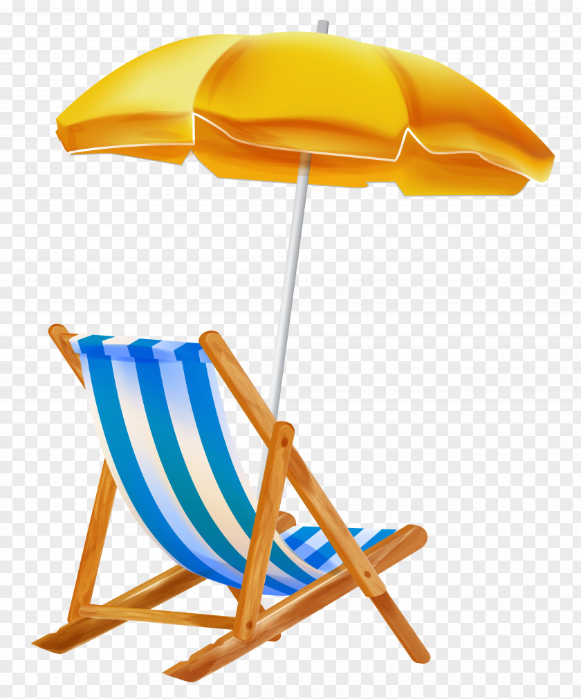 Beach Umbrella With Chair Clipar PNG