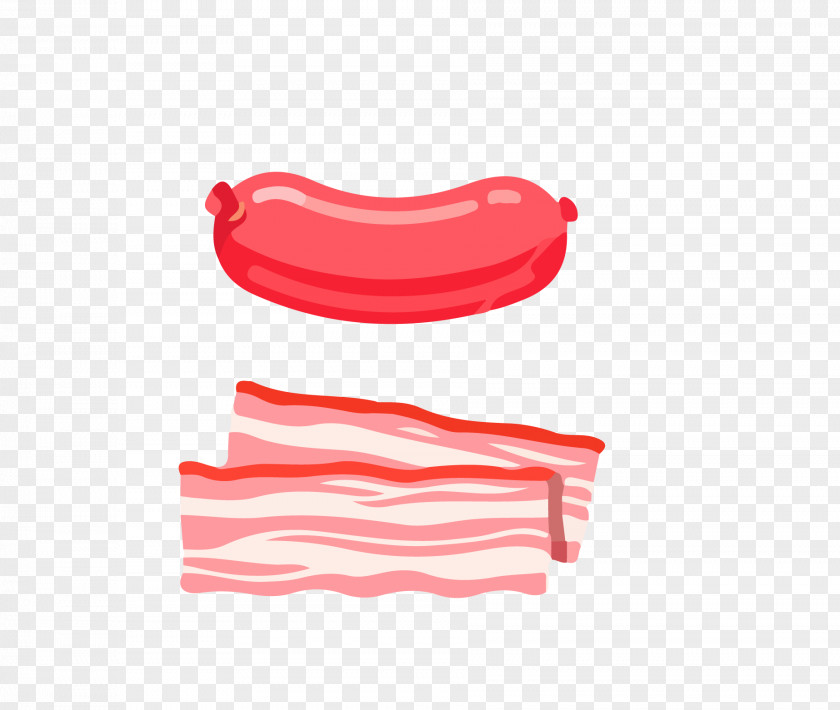 Fresh Pork Slices Ham Material Sausage Bacon Salami Meat PNG