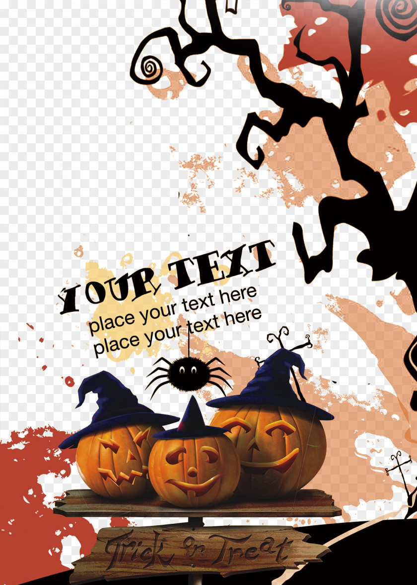 Halloween Background Decorative Elements PNG