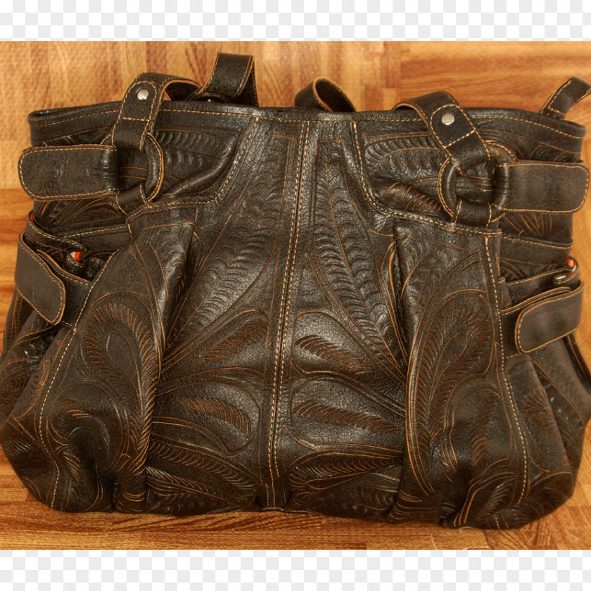Hobo Bag Handbag Caramel Color Brown Leather Material PNG