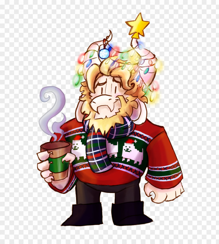 Asgore Background Christmas Day Undertale Image Santa Claus Jumper PNG