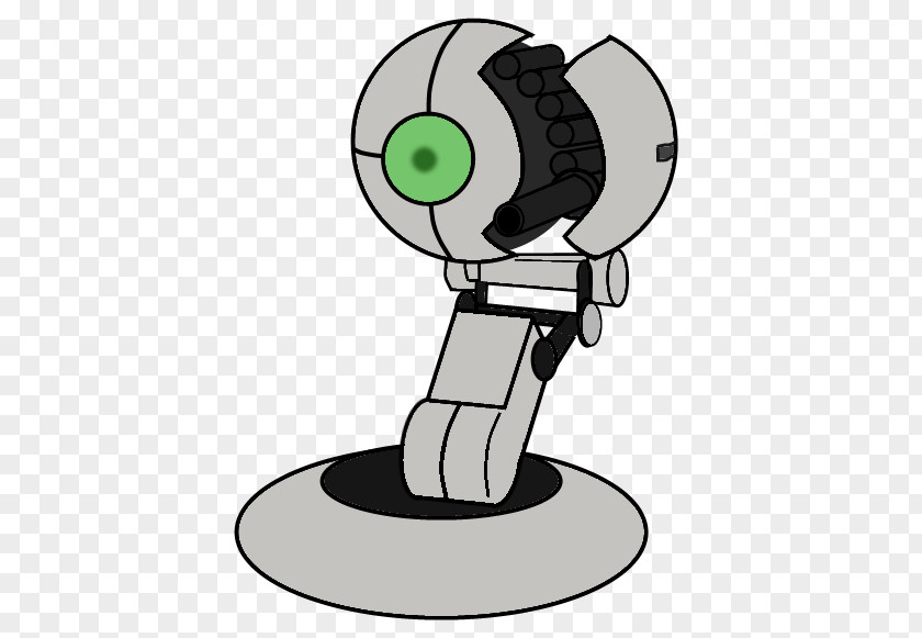 Cartoon Portal 2 Turret Aperture Laboratories PNG