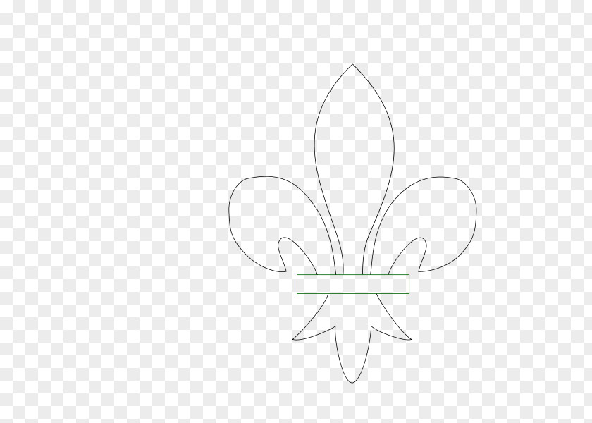 Fleur-de-lys Petal Logo White Line Art Clip PNG