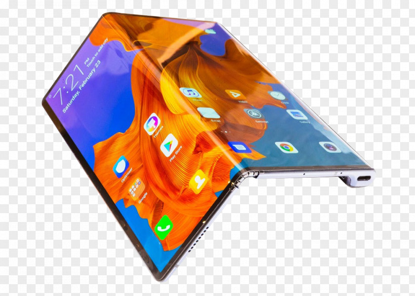Plastic Electric Blue Samsung Galaxy Fold Huawei Mate S Mobile World Congress S10 Foldable Smartphone PNG