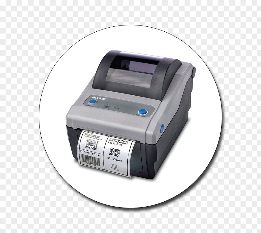 Printer Barcode Label Thermal-transfer Printing SATO CG 408 PNG
