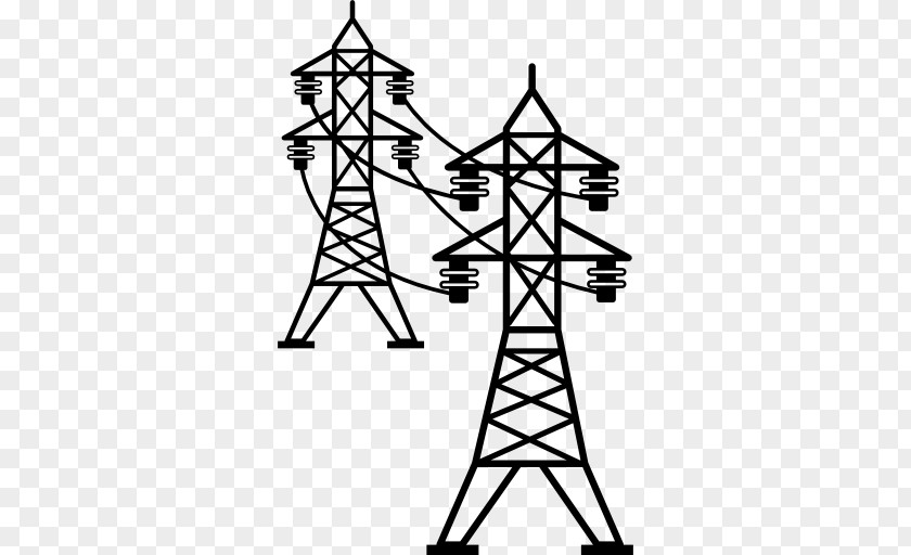 Symbol Transmission Tower Electric Power Electricity Overhead Line PNG