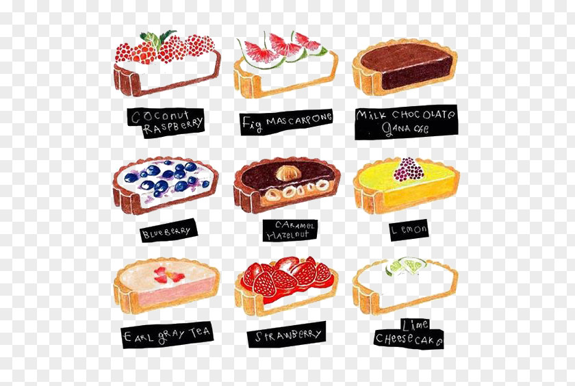 Cartoon Cake Coffee Tart Drawing Food Illustration PNG