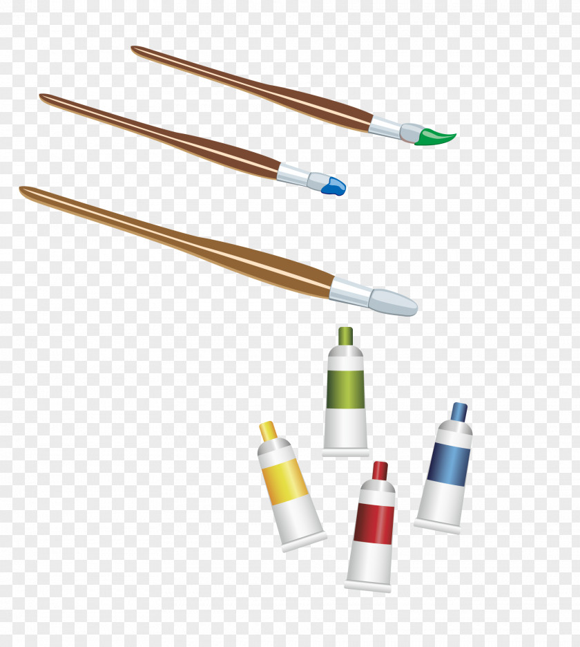 Vector Pattern Oil Painting Supplies Cartoon Pigment PNG