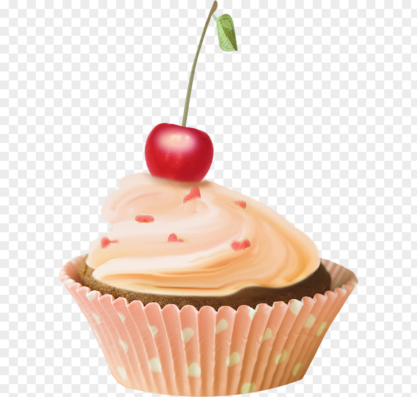 Cream Cherry Cake Cupcake Muffin Icing Fruitcake Macaron PNG