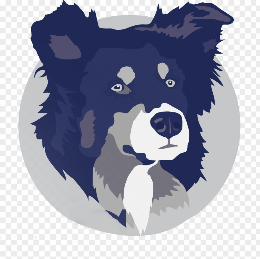 Illustration Of Advertising Wind Dog Logo Border Collie Australian Shepherd Breed Puppy PNG