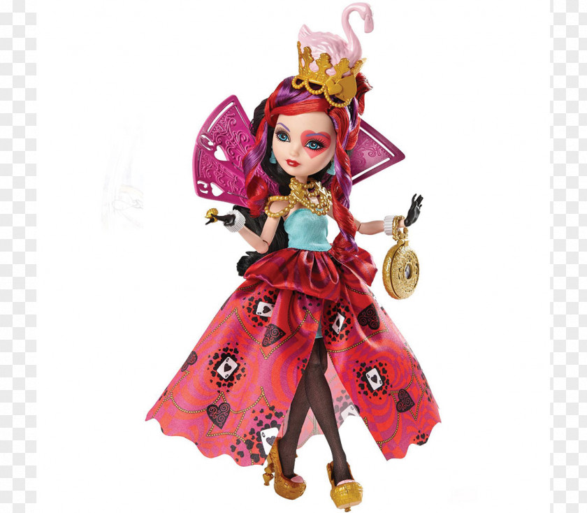 Queen Ever After High Way Too Wonderland Lizzie Hearts Doll Legacy Day Apple White PNG