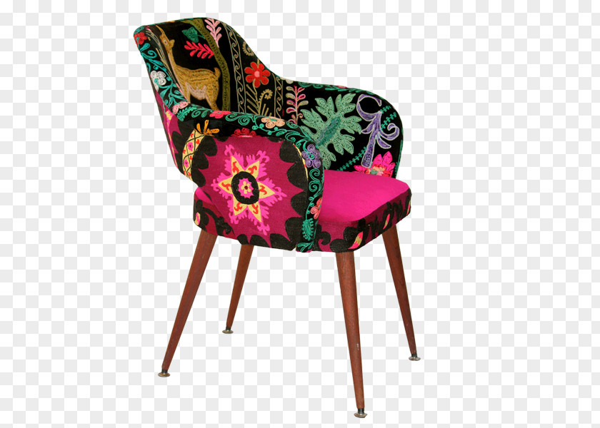 Retro Chair Furniture Suzani Mid-century Modern PNG