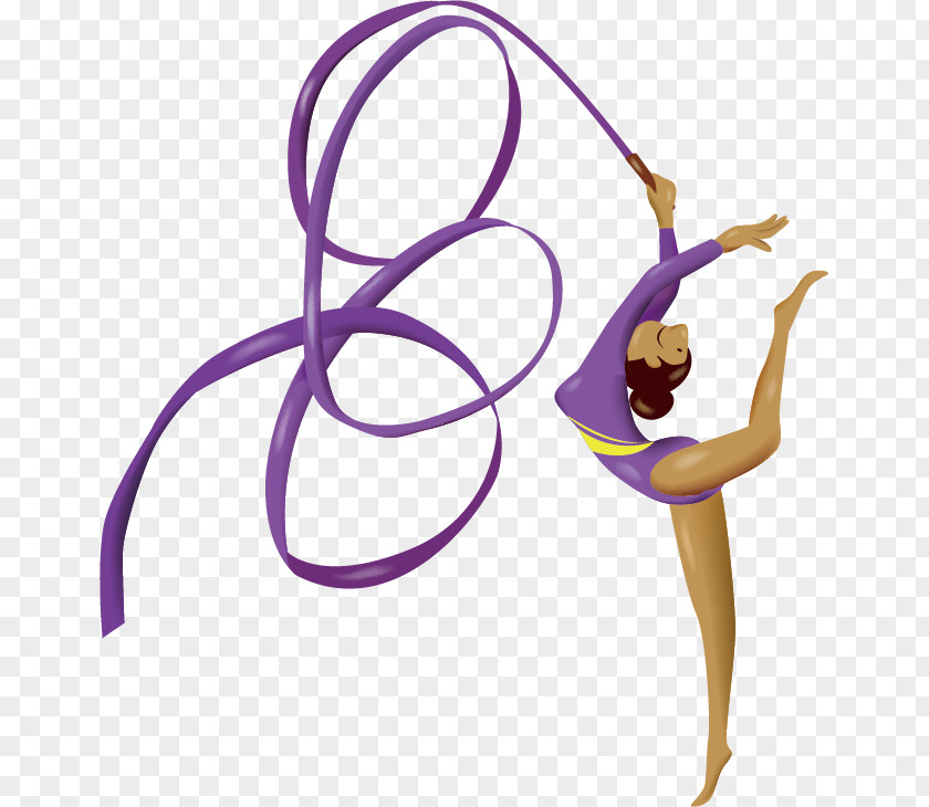 Vector Rhythmic Gymnastics Sport Artistic Clip Art PNG