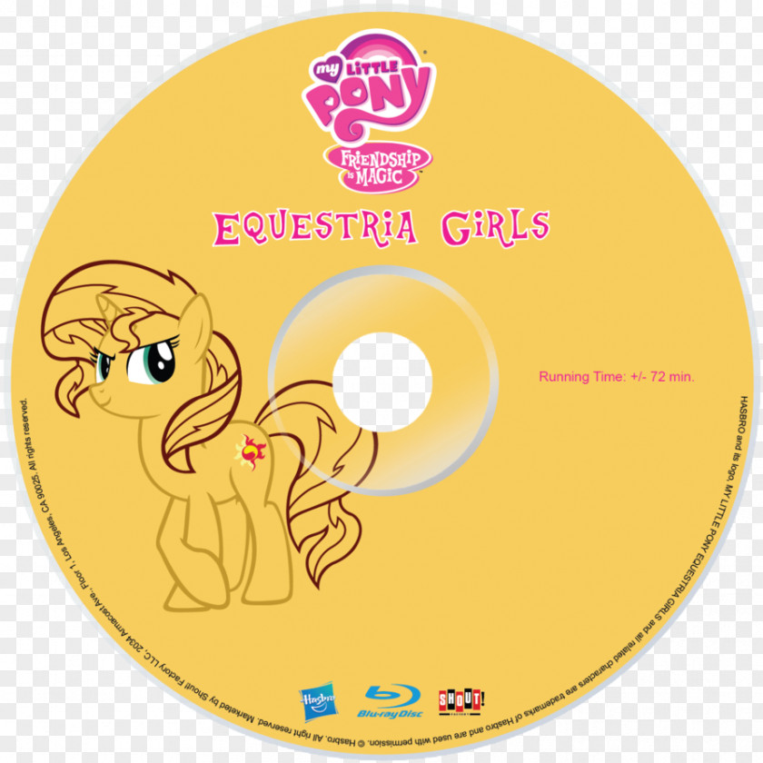 Blu-ray Disc My Little Pony: Friendship Is Magic Fandom Compact Cartoon Yellow PNG