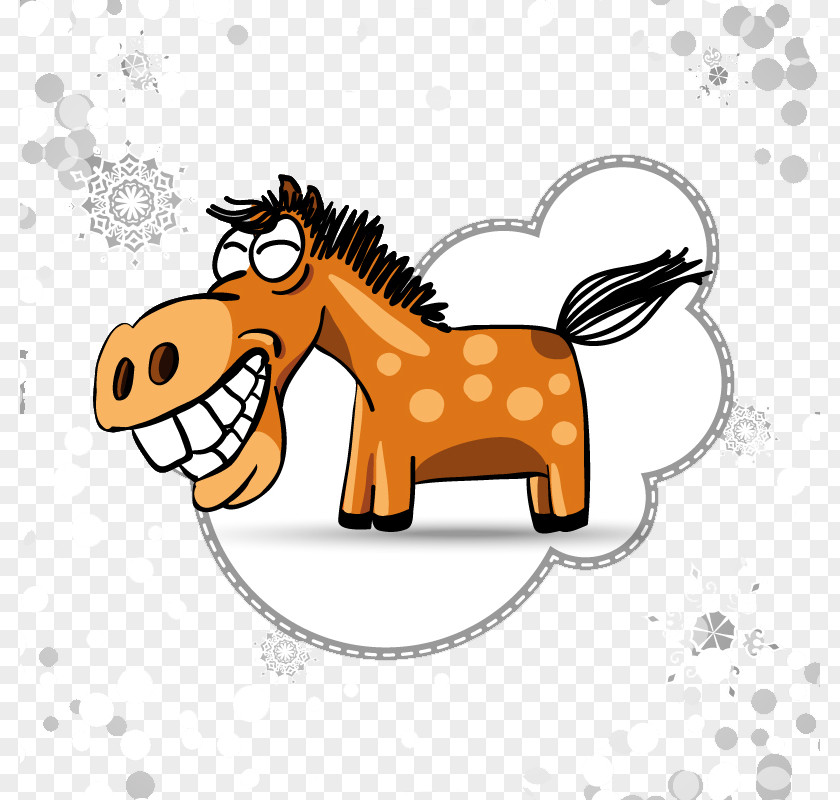 Creative Cartoon Horse Design Vector Material Pony Drawing PNG