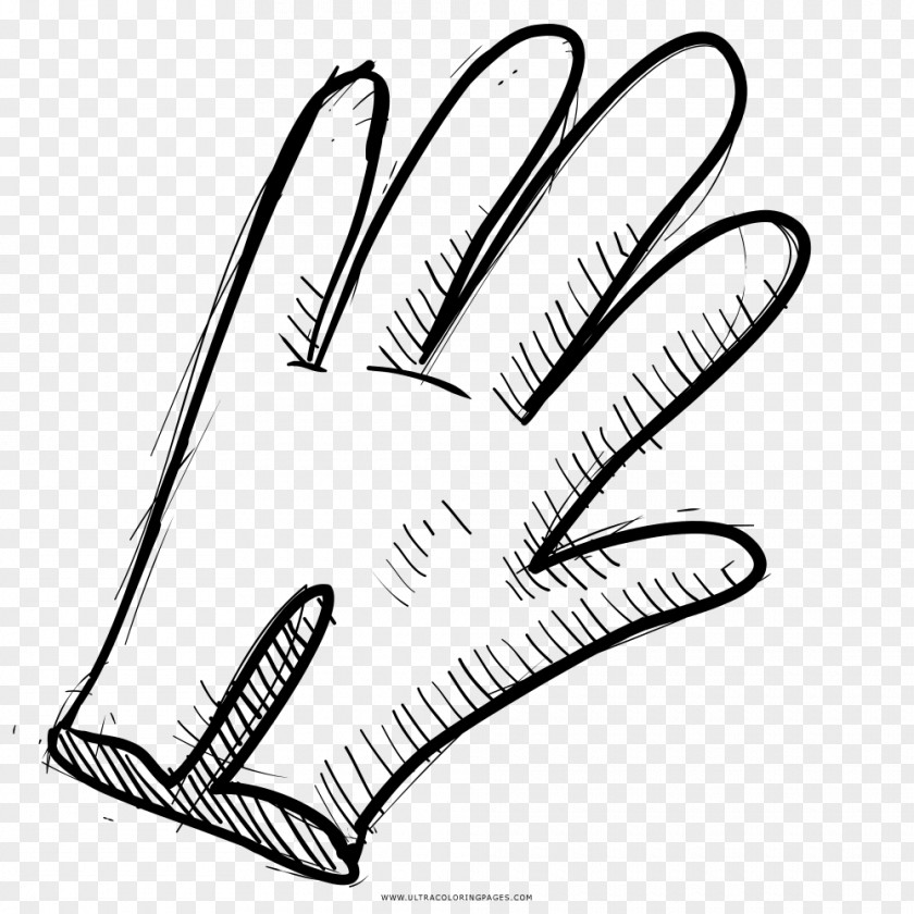 Print Poster Drawing Glove Black And White Coloring Book Line Art PNG