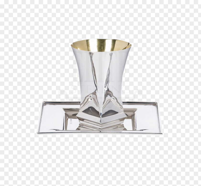 Silver Cup Stemware Glass PNG