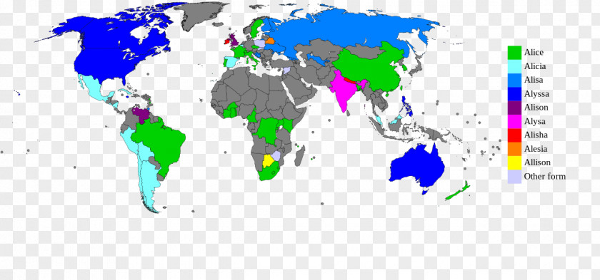 World Map Choropleth PNG