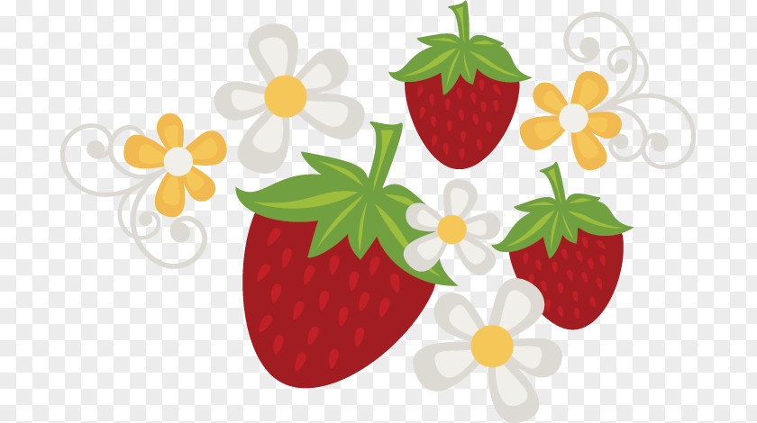 Big Flower Strawberry Clip Art PNG