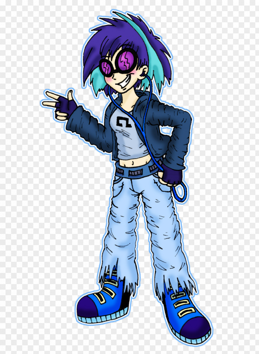 Dj Scratch Illustration Human Legendary Creature Cartoon Cobalt Blue PNG