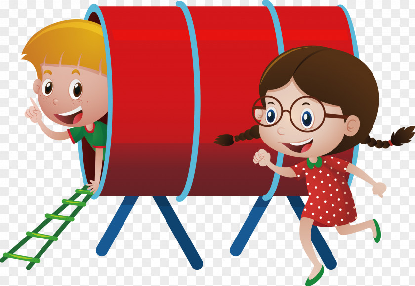 Vector Children In The Play Cartoon Stock Photography Illustration PNG