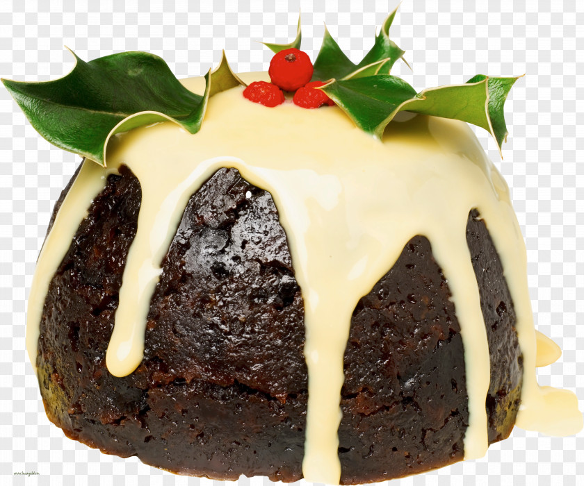 Christmas Pudding Figgy Custard Cream English Cuisine PNG
