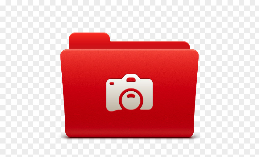 Folder Photos Red Rectangle Font PNG