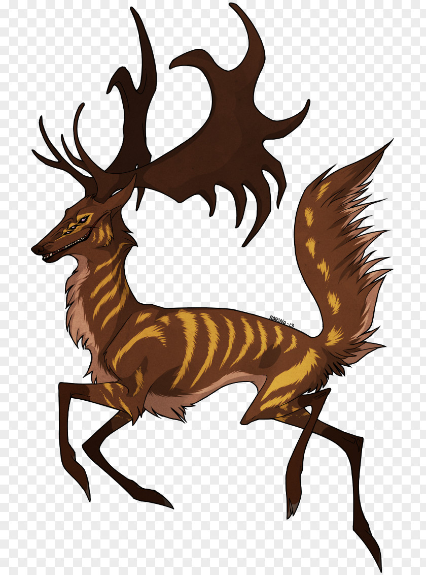 Loki Reindeer Elk Antler Character PNG