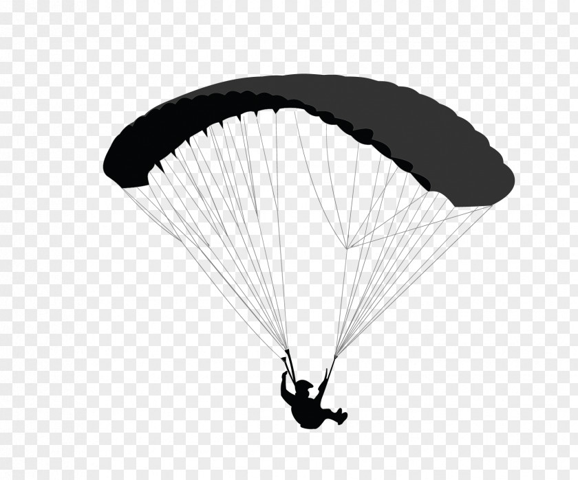 Parachute Parachuting Silhouette PNG