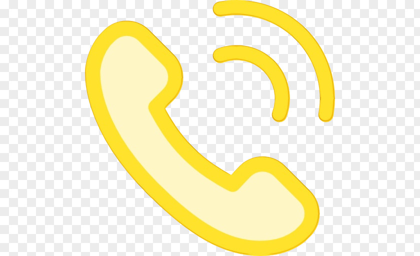 Symbol Yellow Phone Cartoon PNG