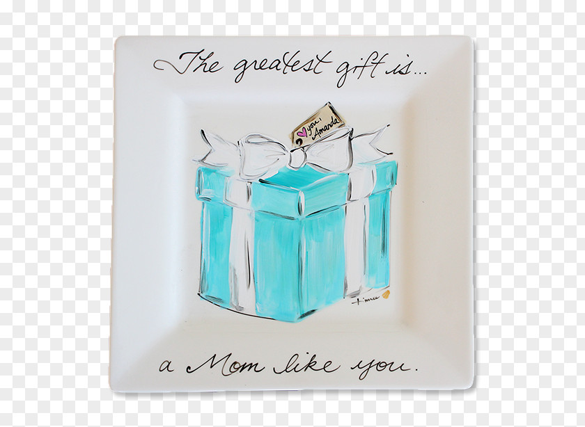 Hand-painted Gifts Turquoise Party Favor Glass Unbreakable PNG