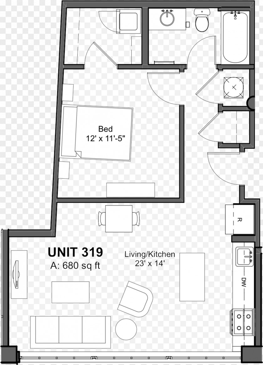 Line Floor Plan PNG