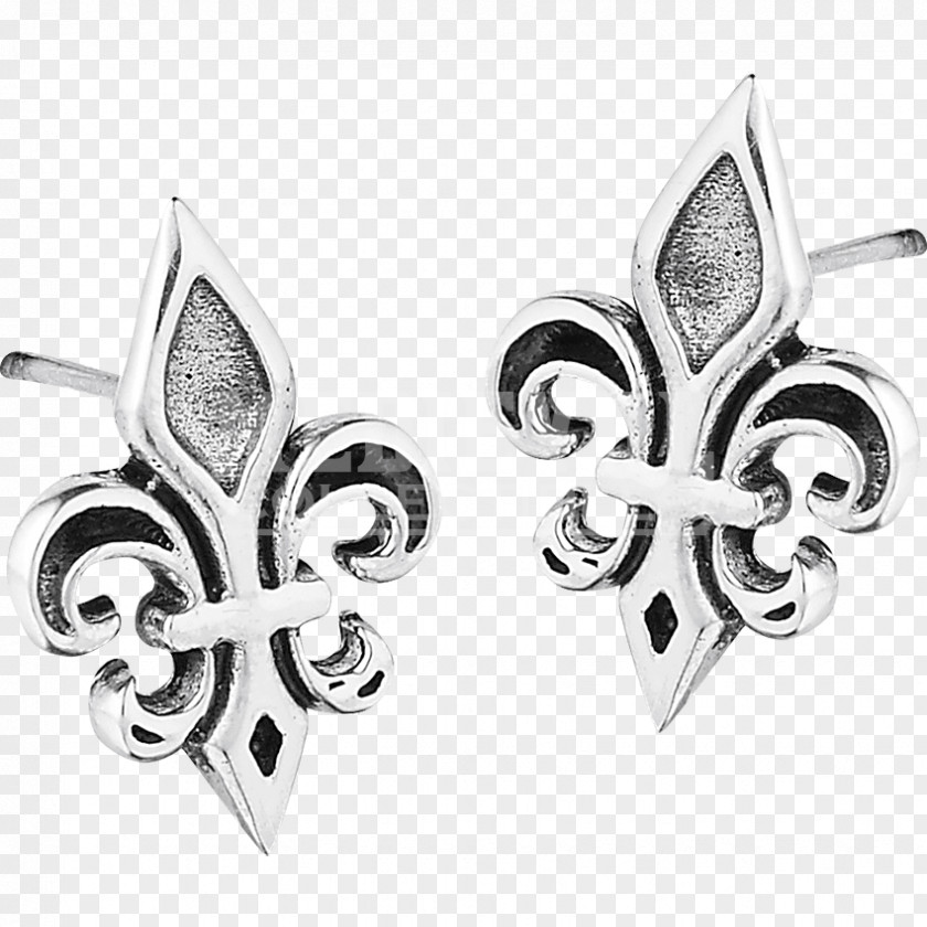 Silver Earring Fleur-de-lis Sterling Bracelet PNG