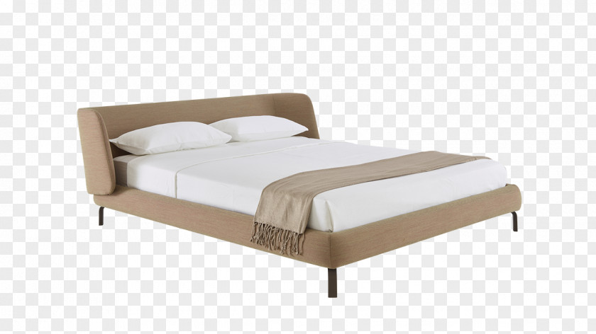 Beige Furniture Bed Frame Frocourd Pascale Mattress PNG