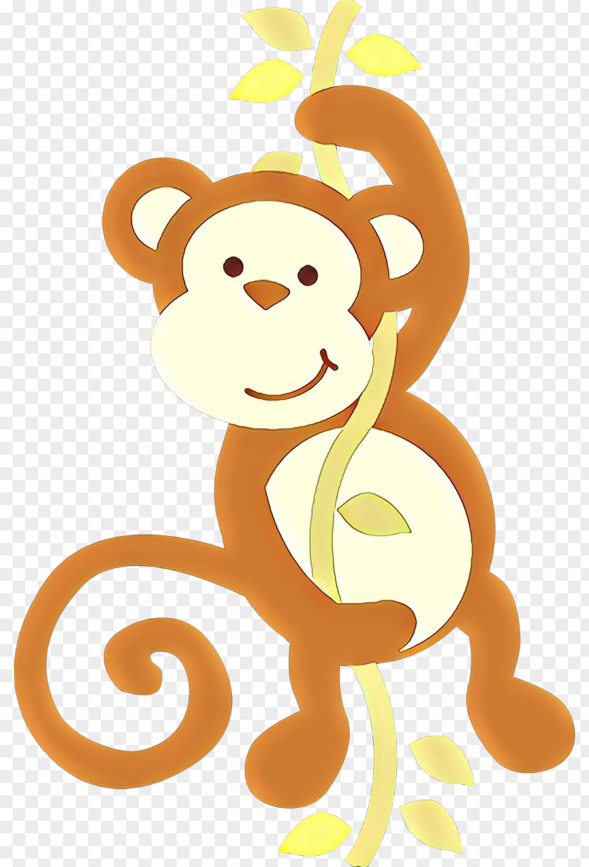 Primate Animal Figure Baby Shower PNG