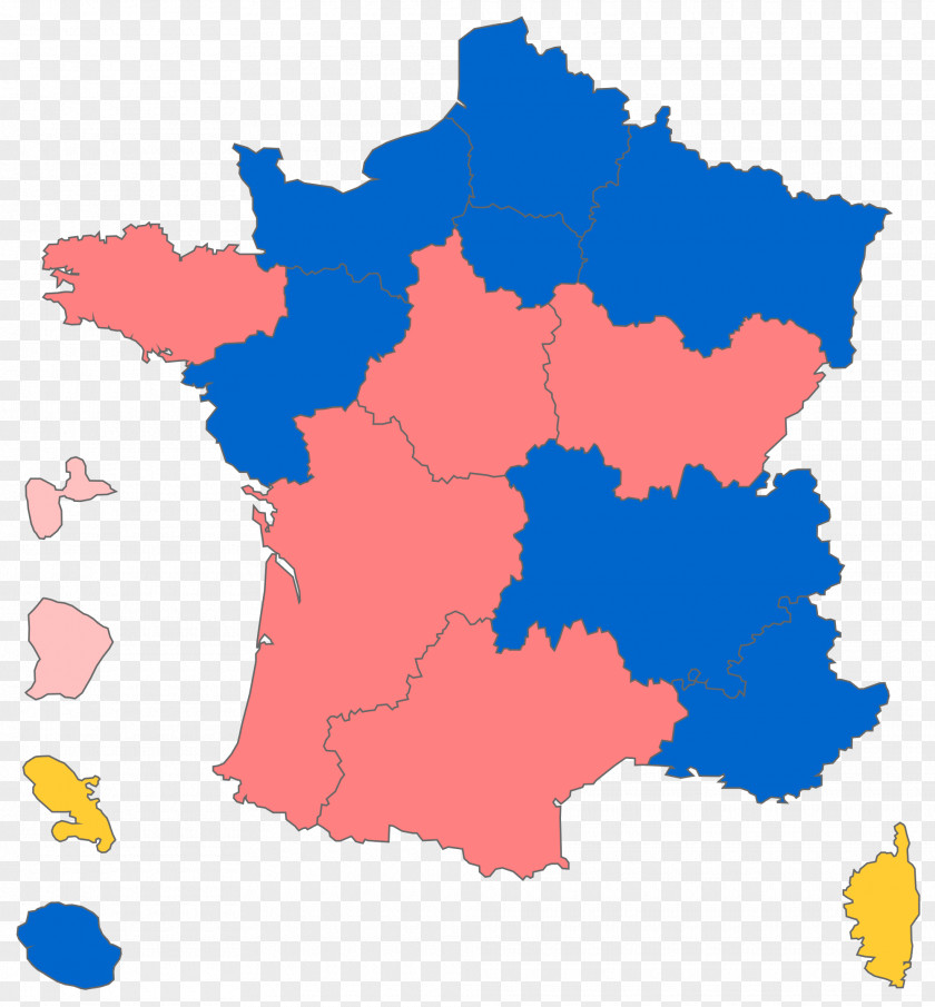 France French Regional Elections, 2015 Map PNG